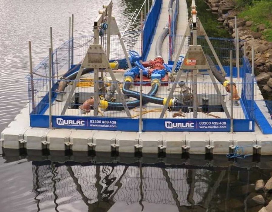 Ponton modular sustinere pompe irigatii rovatti