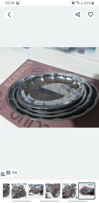 Set 5 Tavite Din Inox Decoratiuni Servire