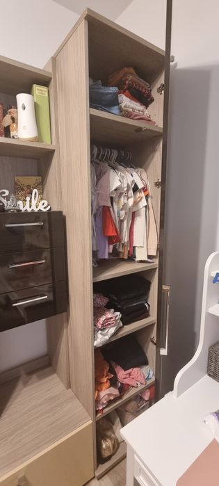 Biblioteca living LEMS bej cu wenge