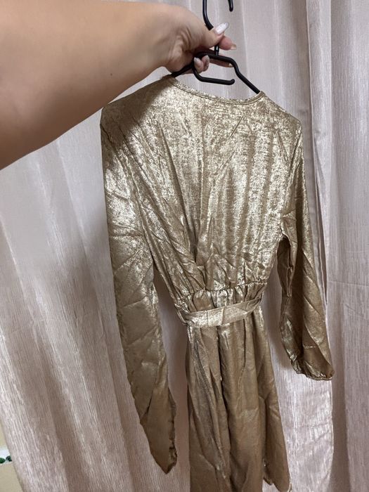 Дамска златиста рокля