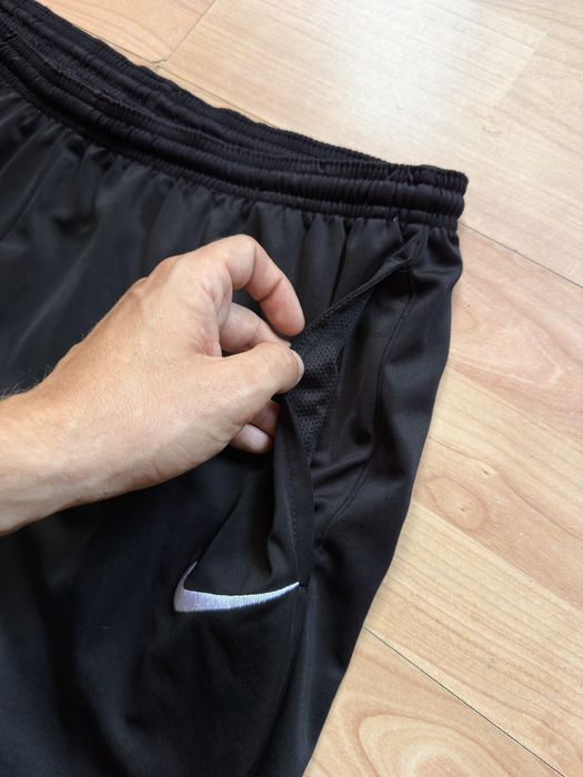 Pantaloni track pants joggers soccer training Nike Dri-fit poliester black side logo embroidery