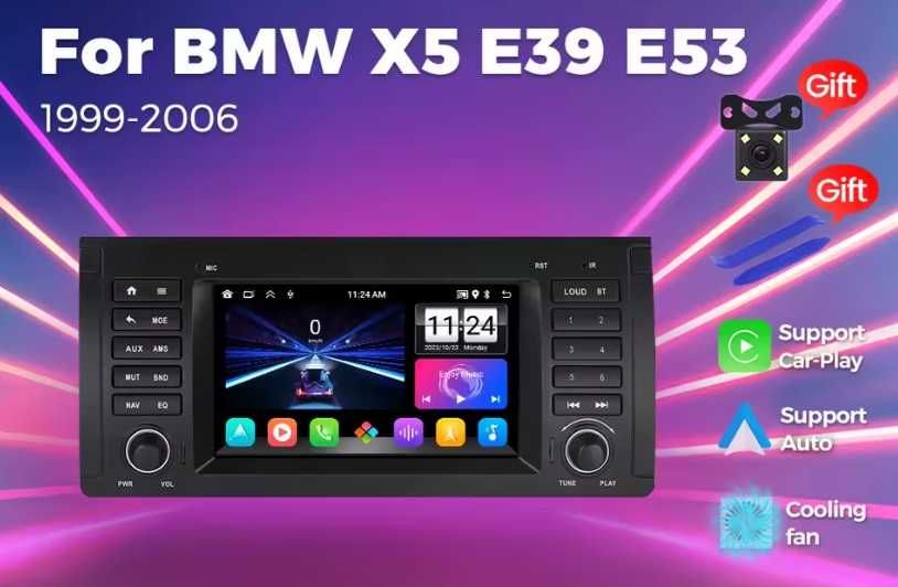 Android Мултимедия за BMW E39 / X5 E53 | CarPlay, Android Auto, GPS