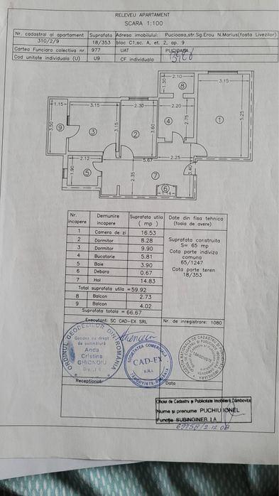Vanzare, inchiriere apartament
