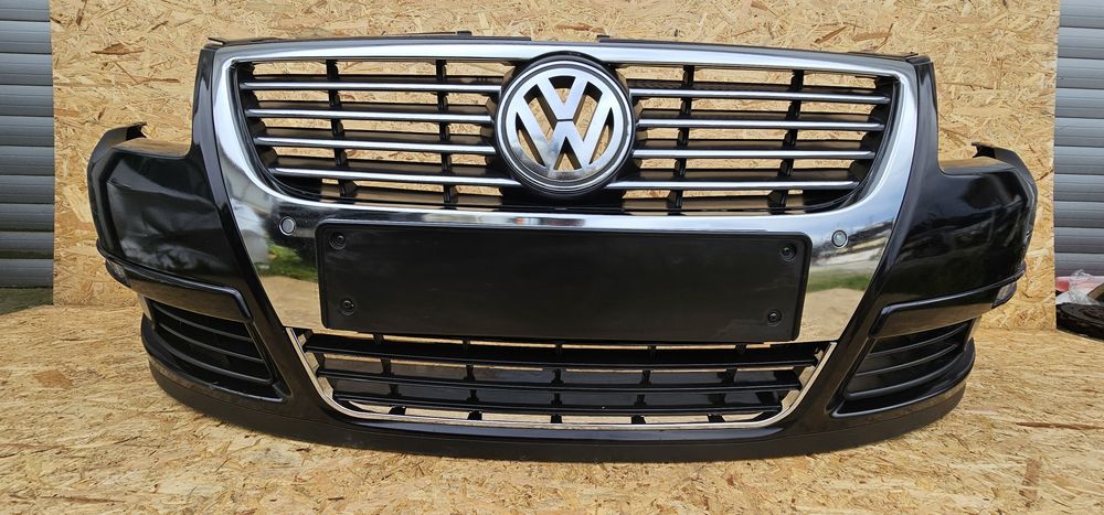 Bară față Passat B6 Originală Completă cu Spălător Faruri Tot Original,  senzori parcare,  instalație electrică, Proiectoare LC9X, din Rm-Vâlcea
