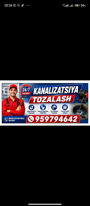 Kanalizatsiya tozalash 24/7