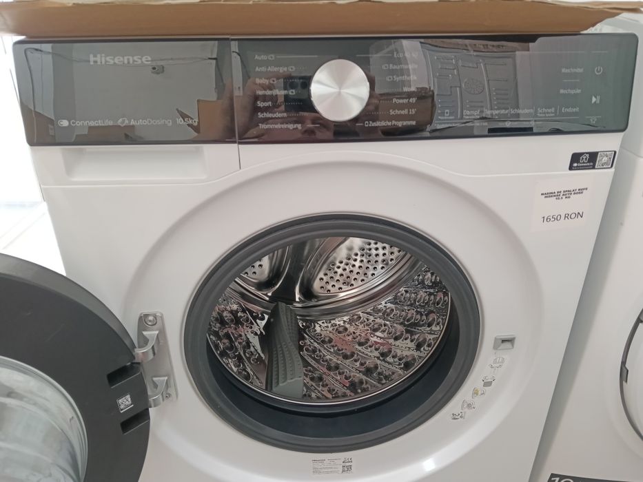 Mașină de spălat rufe Hisense auto-dose 10.5 kg