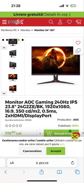 Vand set up gaming complet si separat