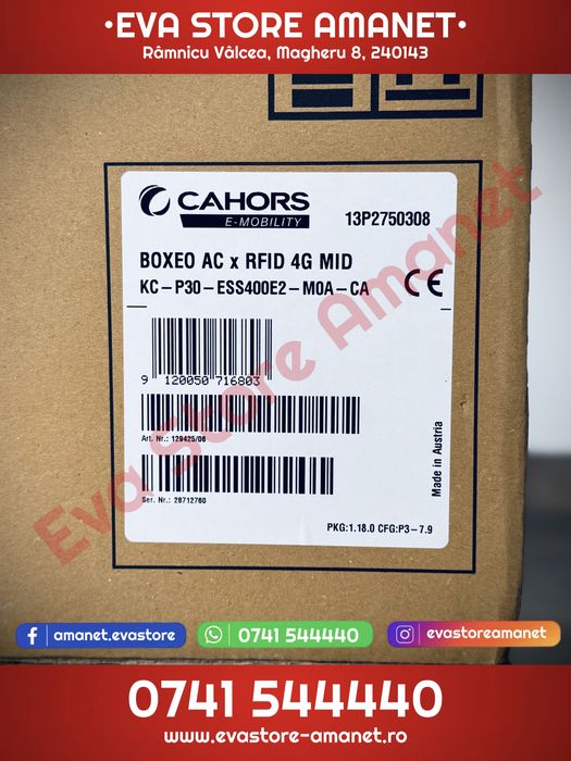 Statie incarcare auto electrica premium Cahors Boxeo AC (KEBA P30 x-series) 22kW 4G MID RFID Type 2 - Noua
