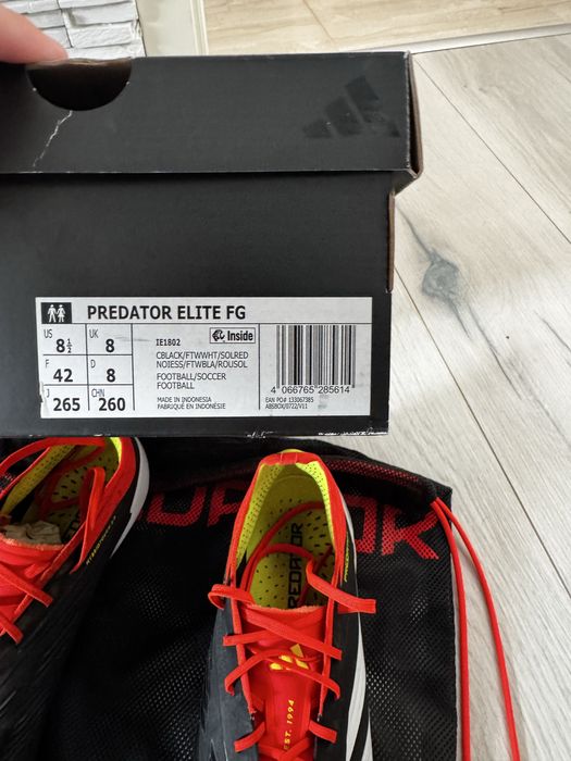 Футболни бутонки, adidas predator ELITE FG, 42