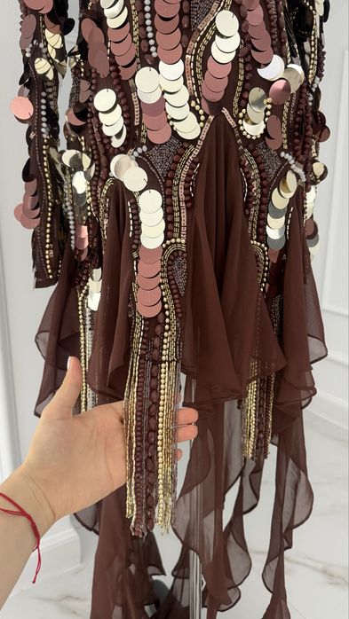 ASOS Rochie de ocazie cu paiete si aplicatii 3D Marimea 38 Noua