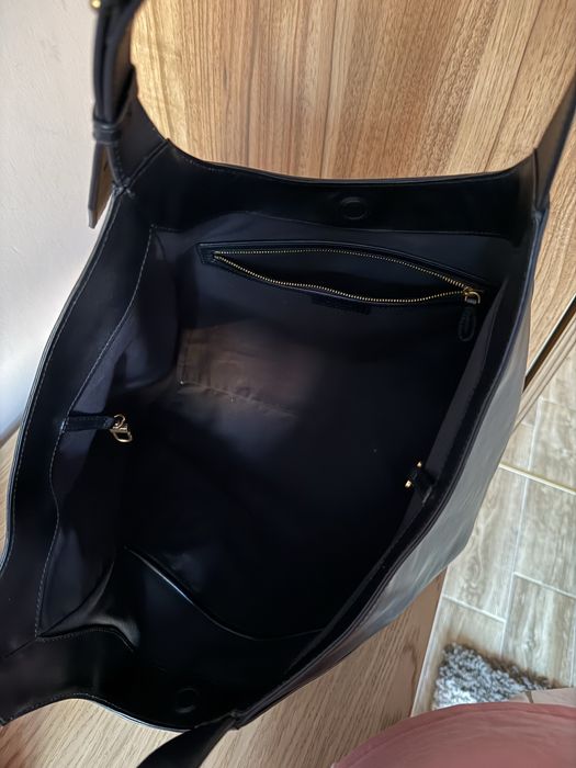 Чанта Pinko Tote Classic Belt Nero - Antique Gold