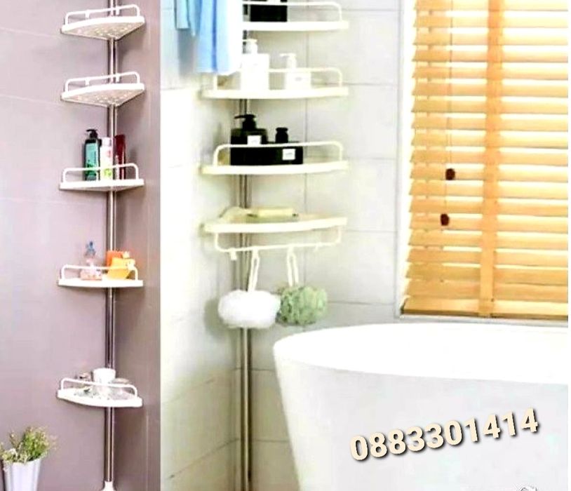 Безплатна доставка! Етажерка за баня Ъглова етажерка 4 рафта