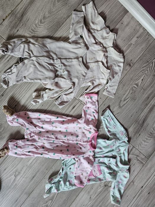 Дрешки за новородени, 100% органичен памук, размер 50-56, H&M