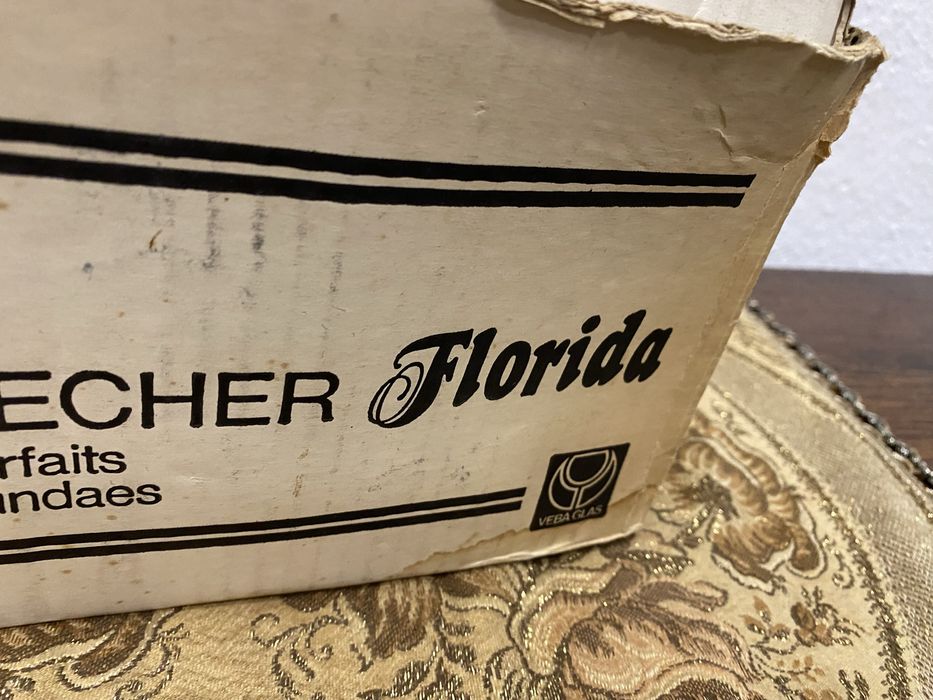Стъклени купички Eisbecher Florida 1970те W Germany винтидж