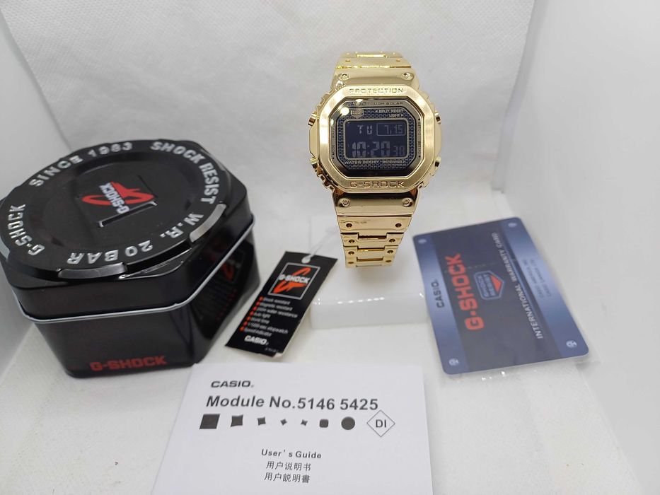 Ceas barbati Clasic Casio g shock gmw b5000gd GOLD FULL METAL  Nou,Garantie 2 ani