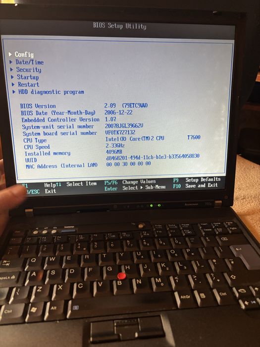 Laptop Lenovo IBM Thinkpad  T60p