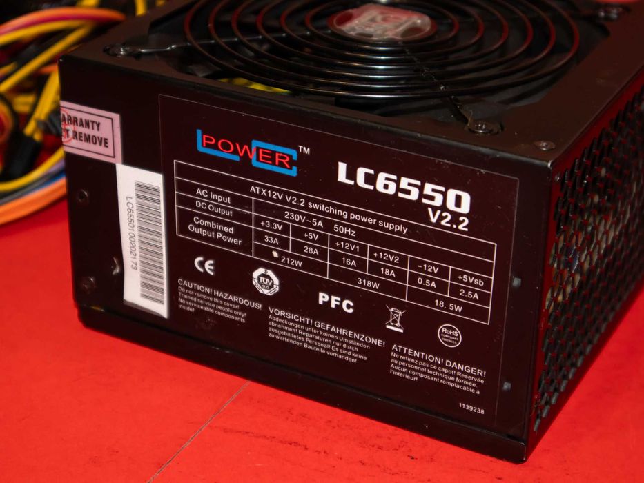 LC POWER LC6550 V2.2 550W Компютърно захранване ATX PC PSU