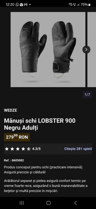 Manusi schi lobster 900 impermeabile extrem de calduroase marimea S