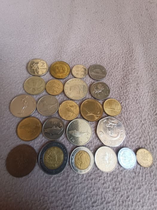 Монети с животни,птици,риби и др