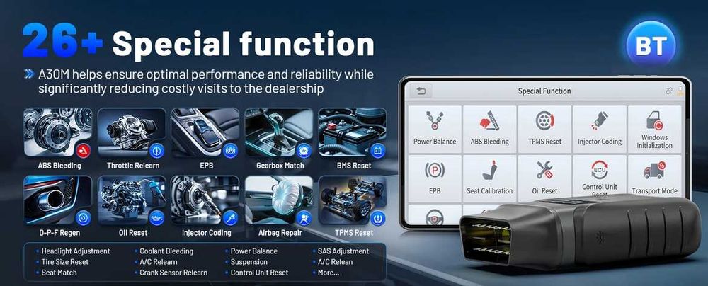 Продавам автомобилен скенер/диагностика XTOOL A30М, доживотен ъпдейт