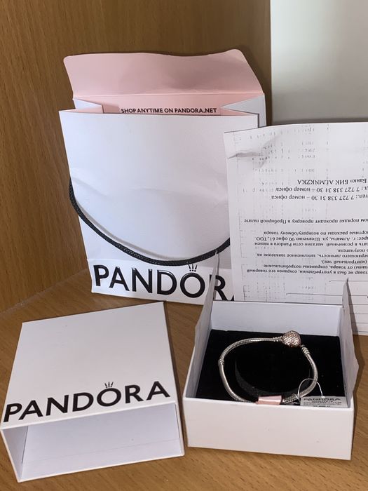 Браслет Пандора 17 размер  с коробкой и этикеткой