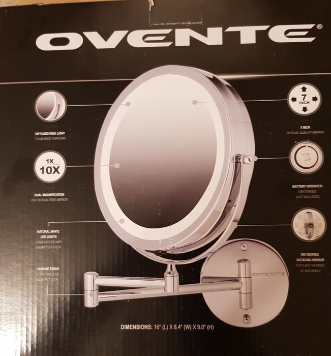 Огледало за стена с LED 7"