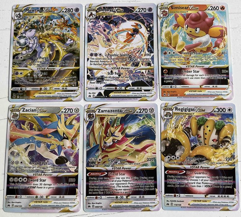 6 много рядки покемон Vstar карти