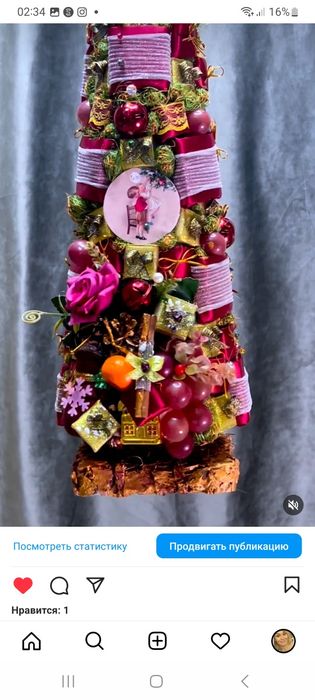 Ёлки декоративные ручной работы-  65см