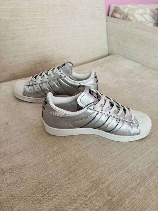Дамски маратонки Adidas Superstar Silver Metallic/ Ftw White