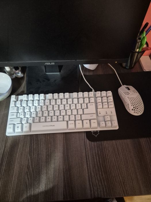 kit gaming mouse + tastatura + mousepad trust gtx