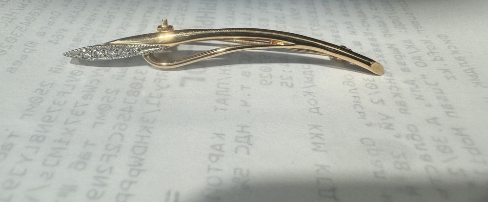 Брошь золото 585 пробы