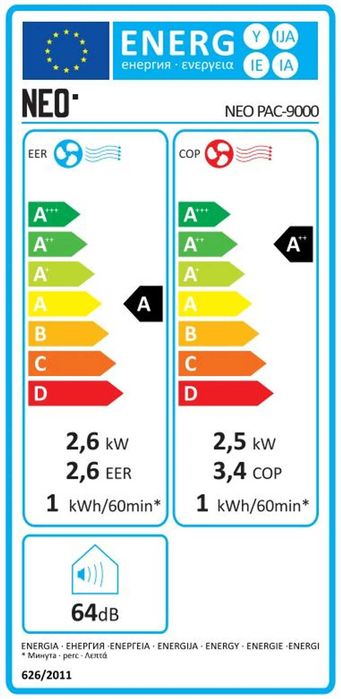 Мобилен климатик NEO PAC 9000