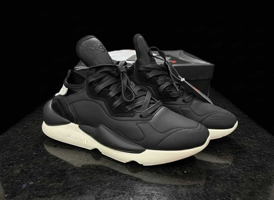 Adidasi Y3 Kaiwa Negru-Alb - Produs PREMIUM
