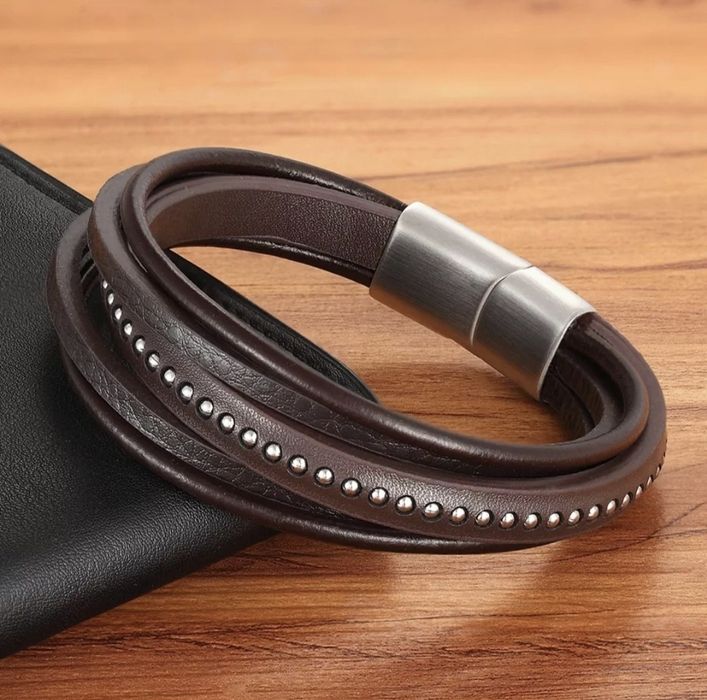 Bratara barbati Brown Leather