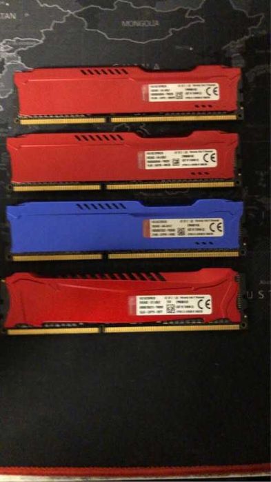 Vand RAM hyperx fury 4x4GB 1600MHz DDR3