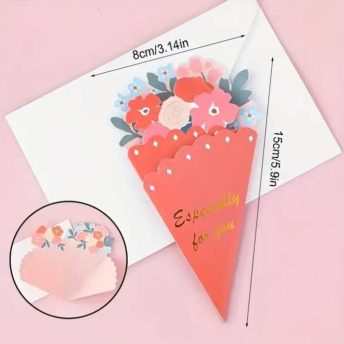 Красива картичка с плик, подходяща за рожден ден, имен ден