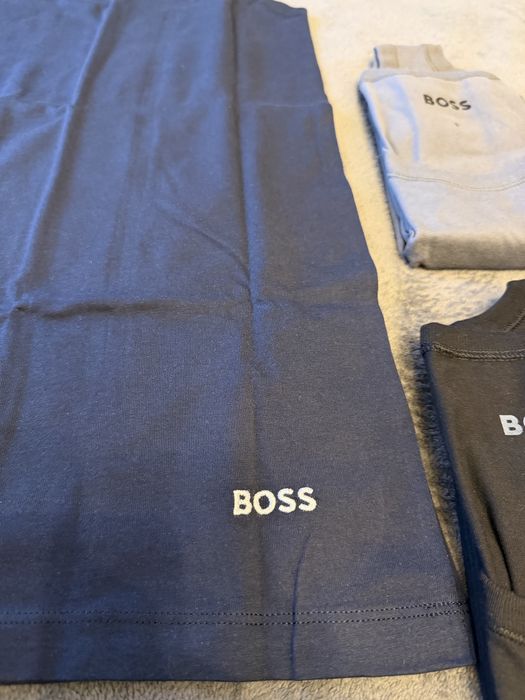 Boss set 3 maiouri gri-bleumarin-negru marimea S noi originale