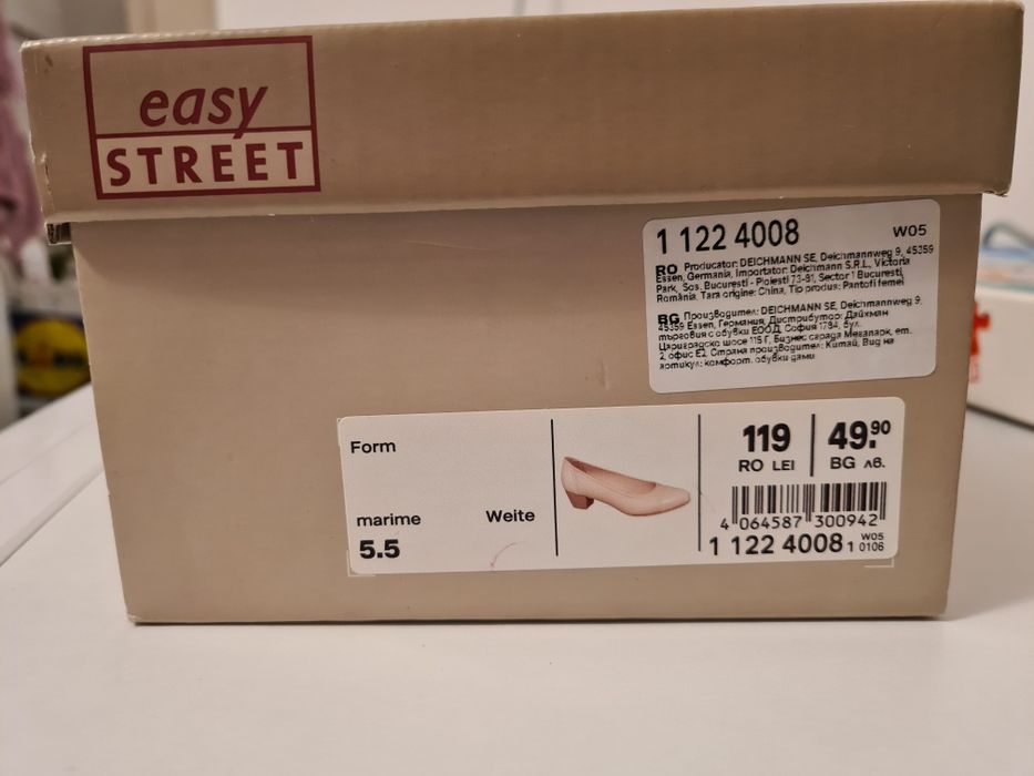 Pantofi comozi, bej, easy street deichmann