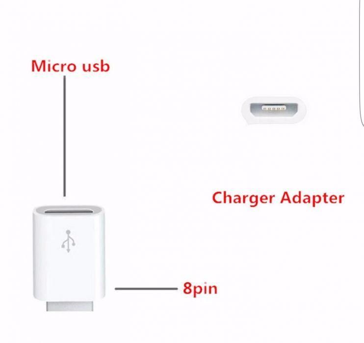 Adaptor - incarcator -iPhone 5 5s 5se 6 6s 7, 7+, 8 microusb apple