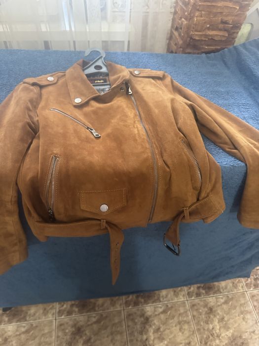 Натуральный замшевая куртка