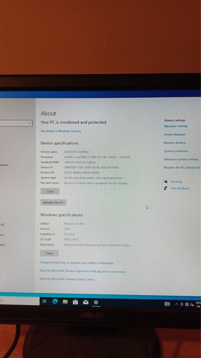 PC/Calculator  Intel Core i3 2100, 4GB ram Windows 10 Pro