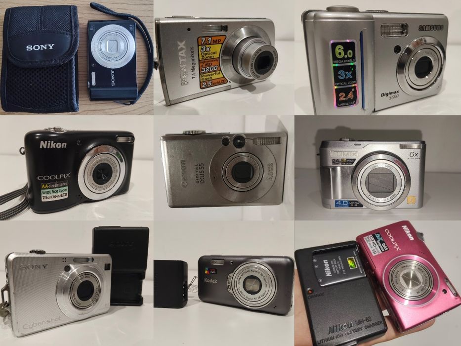 Лот фотоапарати Canon Nikon Sony Panasonic Pentax Samsung
