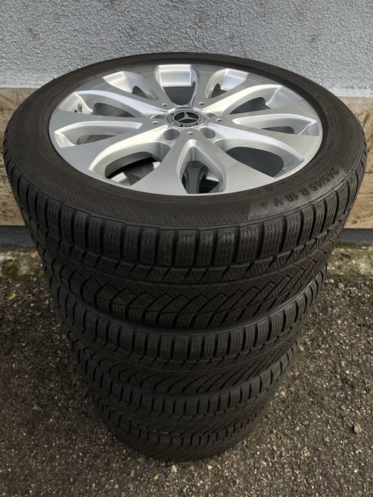Jante Roti Mercedes E Class W213 Anvelope iarna 245 45 R18 originale
