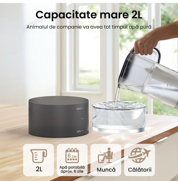 Fantana apa pisici si caini, Elidor, 2L, silentioasa 30dB