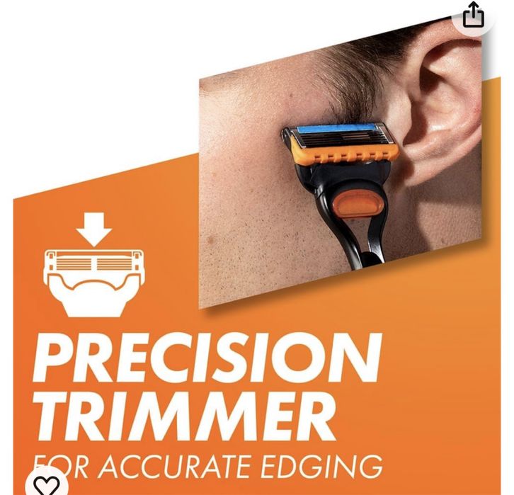 Gillette Fusions комплект 10 бр бръсначка +10бр  ножчета внос Англия!