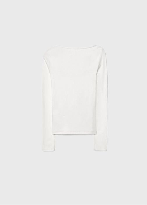 Блуза с дълъг ръкав и квадратно деколте