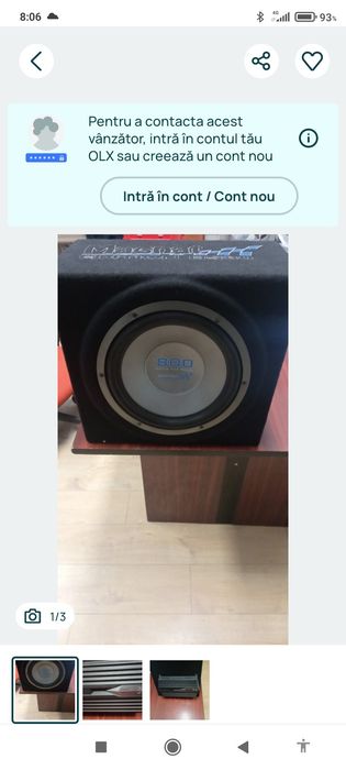 Vând subwoofer cu statie soni ,