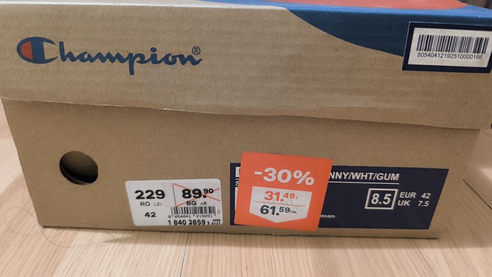 Кецове Champion, номер 42, стелка 26,5см.м