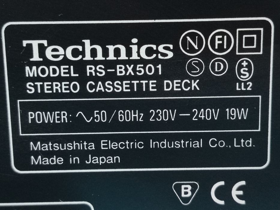 TECHNIS RS-BX501 Stereo Cassette Deck, Auto Reverse, HX PRO.