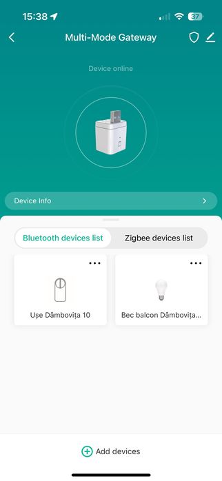 Gateway hub zeigbee și bluetooth